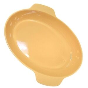 CHANTAL casserole ceramic oval baking 5 quart 16x11 offset handles cheery yellow
